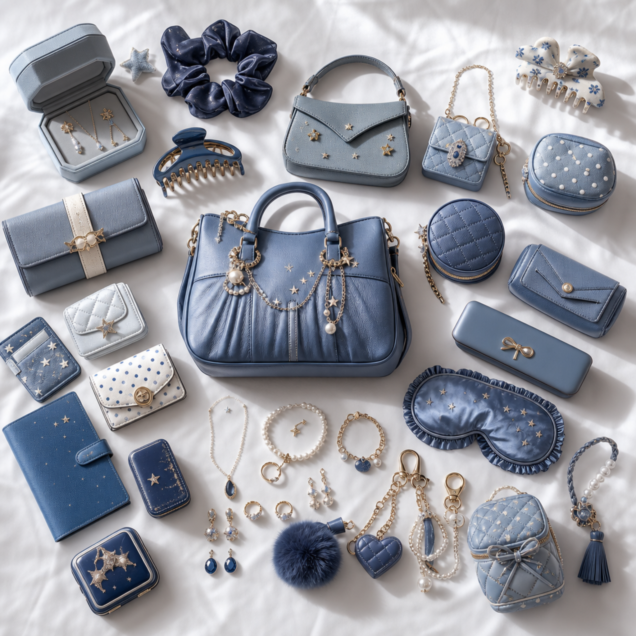 Korean Minimalist Style (Blue & White Palette)